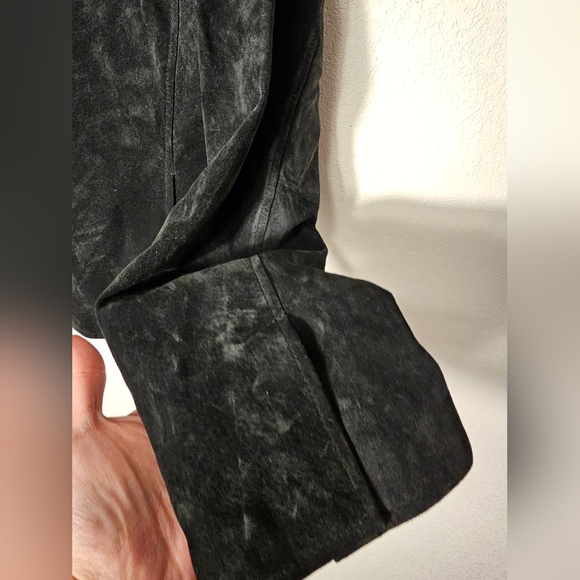 Liz Claiborne 100% Suede Women's Black Zip-Up Jacket Size Large - Picture 4 of 9